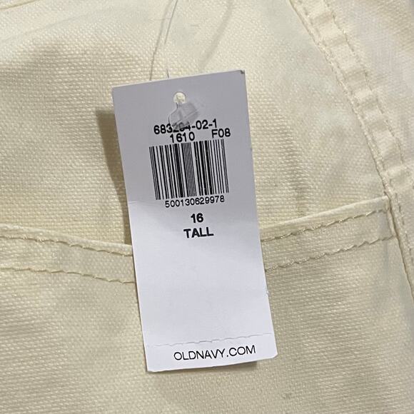 NWT OLD NAVY Womens Extra High Rise Wide Leg Pants Sz 16 Tall Off White 90s Boho - Picture 4 of 5